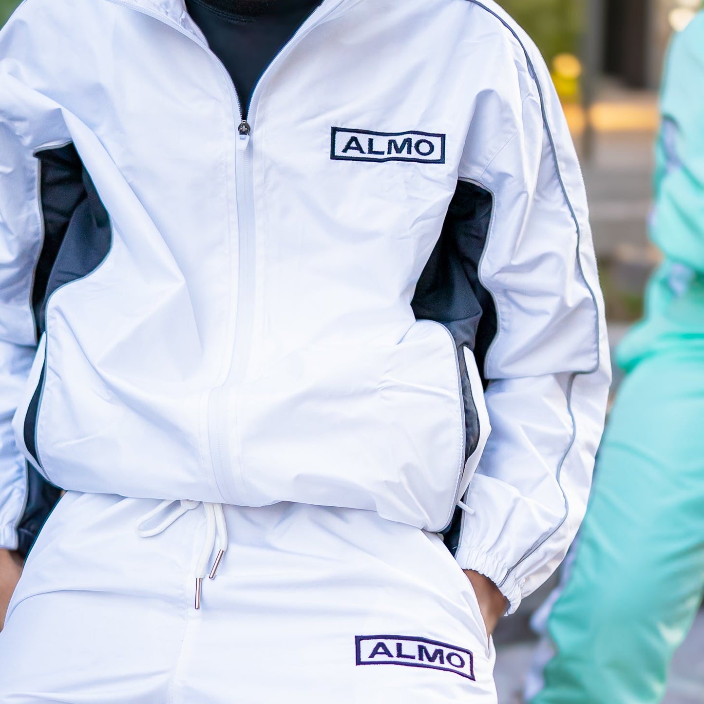 ALMO Track Jacket — White Static