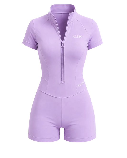 ALMO Zip Romper — Lilac